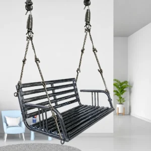 Heavy duty metal swing jhula with chain suspension for home balcony garden patio and outdoor seating areas