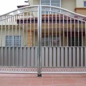 Premium stainless steel double swing gate for residential homes villas apartments and commercial property entrances
