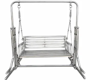 Stainless steel garden swing with stand for home balcony patio terrace garden and outdoor seating areas