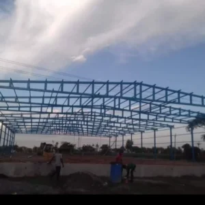 Pre-engineered steel structure building for industrial warehouse factory commercial shed and manufacturing facility construction